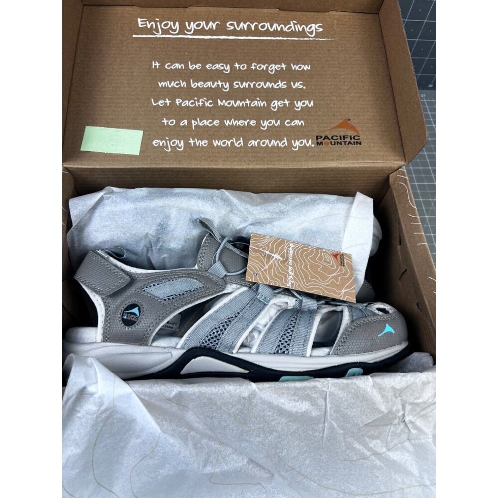 Pacific Mountain Ascot Sandal Women's 9.5 US Gray/Teal Water Fishing Outdoors ~~ - Picture 6 of 8